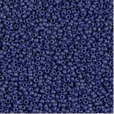 Matte Metallic Royal Blue Miyuki 15/0 Seed Beads, 8.2g, Colour 2039