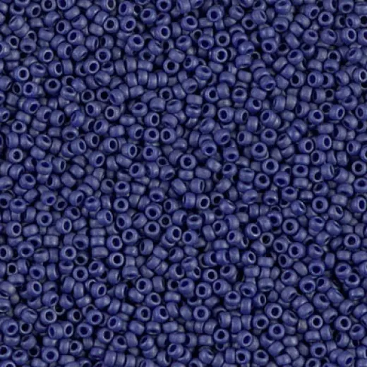 Matte Metallic Royal Blue Miyuki 15/0 Seed Beads, 8.2g, Colour 2039