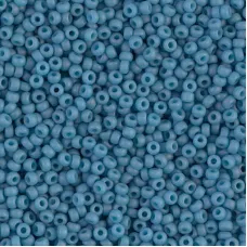 Matte Opaque Pale Denim Luster Miyuki 15/0 Seed Beads, 8.2g, Colour 2074