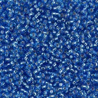Silver Lined Sapphire Miyuki 15/0 seed beads, colour 0019, 100g Wholesale Pack