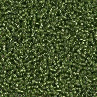Miyuki Size 15 Seed Beads, Olive Silver Lined, Colour 0026, 8.2 Grams