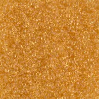 Miyuki Size 15 Seed Beads, Light Topaz Transparent, Colour 0132, 8.2g