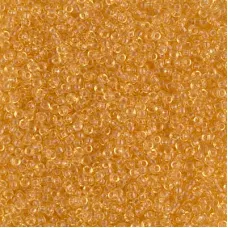 Miyuki Size 15 Seed Beads, Light Topaz Transparent, Colour 0132, 8.2g