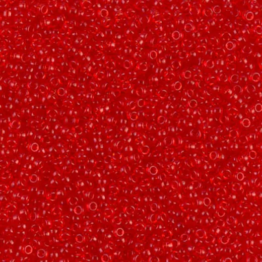 Light Red Miyuki 15/0 seed beads, colour 0140, 8.2g approx.