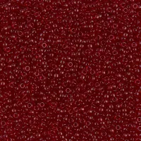 Transparent Dark Ruby Miyuki 15/0 seed beads, colour 0141D,100g wholesale pack