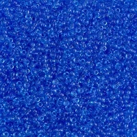 Transparent Sapphire Miyuki 15/0 seed beads, colour 0150, 8.2g approx.