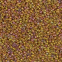 24kt Gold Iris Miyuki 15/0 seed beads, colour 0199, 3.3g approx.