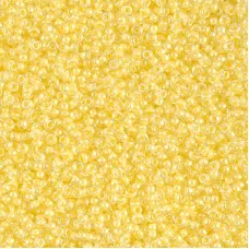 Yellow Lined Crystal Miyuki 15/0 seed beads, colour 0201, 8.2g approx.