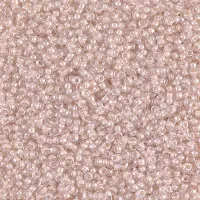 Blush Lined Crystal Miyuki 15/0 seed beads, colour 0215, 8.2g approx.