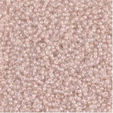Blush Lined Crystal Miyuki 15/0 seed beads, colour 0215, 8.2g approx.