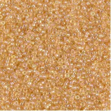 Transparent Lt.Topaz AB Miyuki 15/0 seed beads, colour 0251, 8.2g approx.