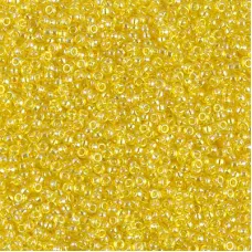 Transparent Yellow AB Miyuki 15/0 seed beads, colour 0252, 8.2g approx.