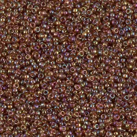 Transparent Topaz AB Miyuki 15/0 seed beads, colour 0257, 8.2g approx.