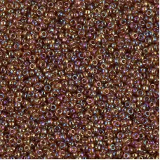 Transparent Topaz AB Miyuki 15/0 seed beads, colour 0257, 8.2g approx.