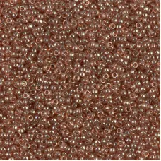 Peach Topaz Gold Luster Miyuki 15/0 seed beads, colour 0310, 8.2g approx.