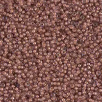 Lined Cinnamon Luster Miyuki 15/0 seed beads, colour 0337, 100g Wholesale Pack