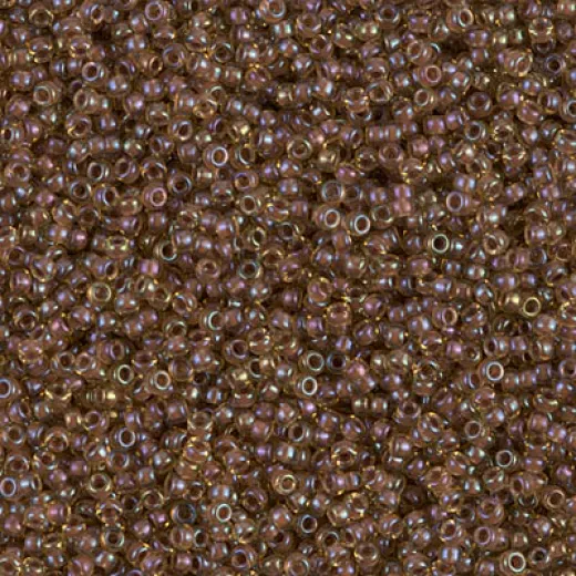 Mauve Lined Lt.Topaz Luster Miyuki 15/0 seed beads, colour 0379, 100g Wholesale Pack Mauve Lined Lt.Topaz Luster Miyuki 15/0 seed beads, colour 0379, 100g Wholesale Pack