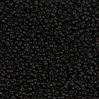 Black Matte Miyuki 15/0 Seed Beads, 100g, Colour 0401F