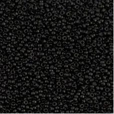 Black Matte Miyuki 15/0 Seed Beads, 100g, Colour 0401F
