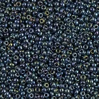 Gunmetal Iris Miyuki 15/0 seed beads, colour 0456, 8.2g approx.