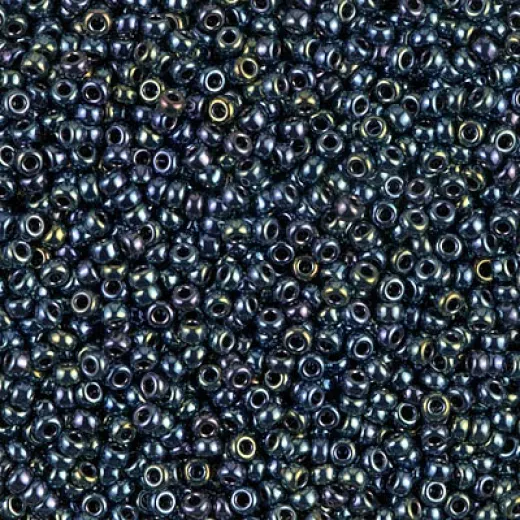 Gunmetal Iris Miyuki 15/0 seed beads, colour 0456, 100g Wholesale Pack