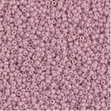 Opaque Antique Rose Luster Miyuki 15/0 seed beads, colour 0599, 8.2g approx.