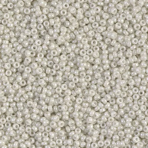 Opaque Limestone Luster Miyuki 15/0 seed beads, colour 0600, 8.2g approx.