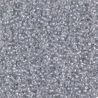 Sparkling Pale Grey Lined Crystal Miyuki 15/0 seed beads, colour 1105, 8.2g approx.