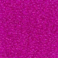 Dyed Transparent Fuchsia Miyuki 15/0 seed beads, colour 1310, 8.2g approx.