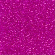 Dyed Transparent Fuchsia Miyuki 15/0 seed beads, colour 1310, 8.2g approx.