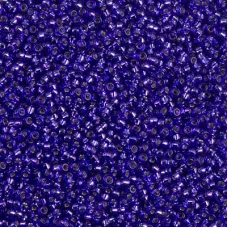 Silver Lined Red Violet, Dyed, Miyuki size 8/0 seed beads, colour 1446, 22g pack