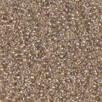 Sparkling Beige Lined Crystal Miyuki 15/0 seed beads, colour 1521, 8.2g approx.