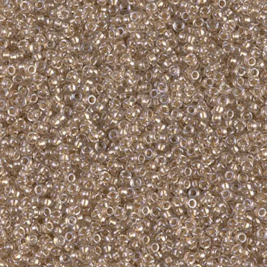 Sparkling Beige Lined Crystal Miyuki 15/0 seed beads, colour 1521, 8.2g approx. Sparkling Beige Lined Crystal Miyuki 15/0 seed beads, colour 1521, 8.2g approx.