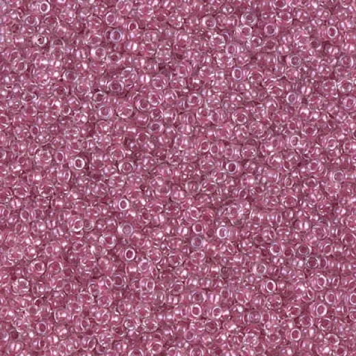 Sparkling Peony Pink Lined Crystal Miyuki 15/0 seed beads, colour 1524, 8.2g approx. Sparkling Peony Pink Lined Crystal Miyuki 15/0 seed beads, colour 1524, 8.2g approx.