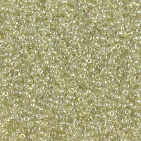 Sparkling Celery Lined Crystal Miyuki 15/0 seed beads, colour 1527, 8.2g approx.