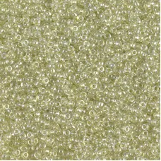 Sparkling Celery Lined Crystal Miyuki 15/0 seed beads, colour 1527, 8.2g approx.