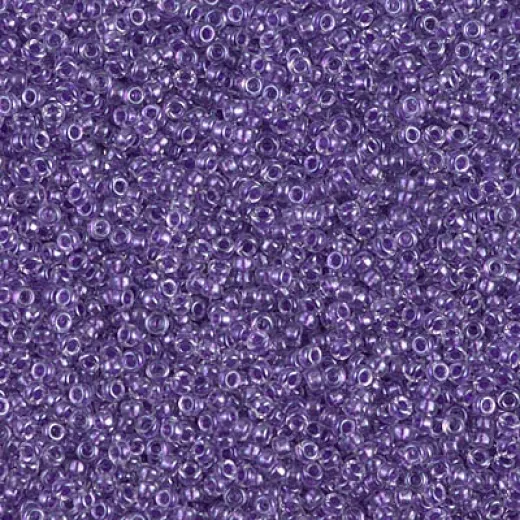 Sparkling Purple Lined Crystal Miyuki 15/0 seed beads, colour 1531, 8.2g approx. Sparkling Purple Lined Crystal Miyuki 15/0 seed beads, colour 1531, 8.2g approx.