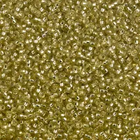 Dyed Semi-Frosted Silver Lined Saffron Miyuki 15/0 seed beads, colour 1631, 8.2g approx.