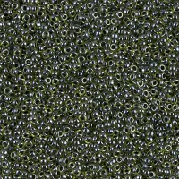 Black Lined Chartreuse Miyuki 15/0 seed beads, colour 1816, 8.2g approx.
