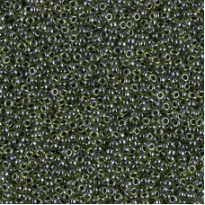 Black Lined Chartreuse Miyuki 15/0 seed beads, colour 1816, 8.2g approx.