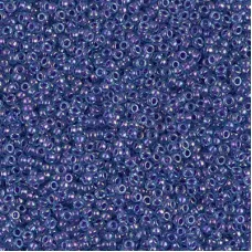 Sparkling Purple Lined Aqua Luster Miyuki 15/0 seed beads, colour 1827, 8.2g app...