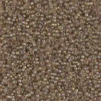 Sparkling Taupe Lined Smoky Amethyst AB Miyuki 15/0 seed beads, colour 1837, 8.2g approx.