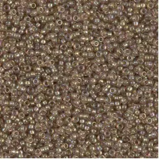 Sparkling Taupe Lined Smoky Amethyst AB Miyuki 15/0 seed beads, colour 1837, 8.2...