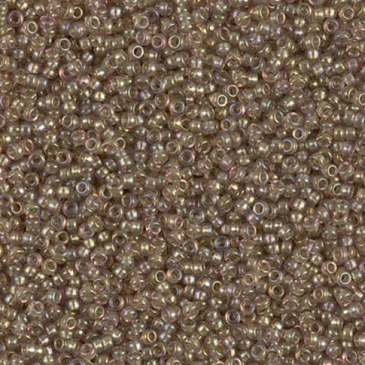Sparkling Taupe Lined Smoky Amethyst AB Miyuki 15/0 seed beads, colour 1837, 8.2g approx. Sparkling Taupe Lined Smoky Amethyst AB Miyuki 15/0 seed beads, colour 1837, 8.2g approx.