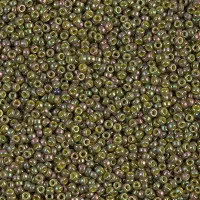 Opaque Golden Olive Luster Miyuki 15/0 seed beads, colour 1897, 8.2g approx.