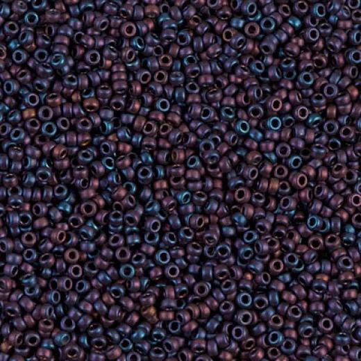 Metallic Copper Matte Miyuki 15/0 seed beads, colour 2005, 8.2g approx. Metallic Copper Matte Miyuki 15/0 seed beads, colour 2005, 8.2g approx.