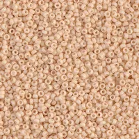 Opaque Antique Beige Matte Miyuki 15/0 seed beads, colour 2022, 8.2g approx.