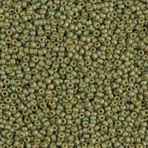 Opaque Lt. Olive Luster Matte Miyuki 15/0 seed beads, colour 2033, 100g Wholesale Pack Opaque Lt. Olive Luster Matte Miyuki 15/0 seed beads, colour 2033, 100g Wholesale Pack