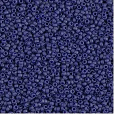 Opaque Cobalt Luster Matte Miyuki 15/0 seed beads, colour 2075, 8.2g approx.