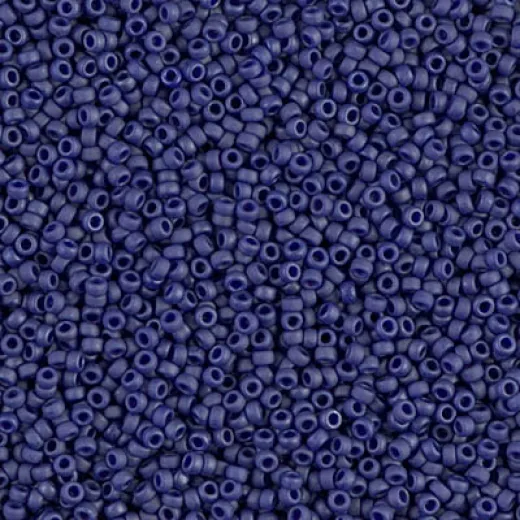 Opaque Cobalt Luster Matte Miyuki 15/0 seed beads, colour 2075, 8.2g approx.